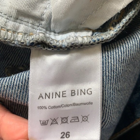 Anine Bing High Rise Distressed Jeans - Picture 3 of 5